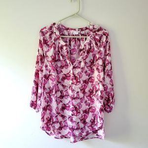 MAX STUDIO ALL SILK HIGH LOW SOFT Tunic Blouse